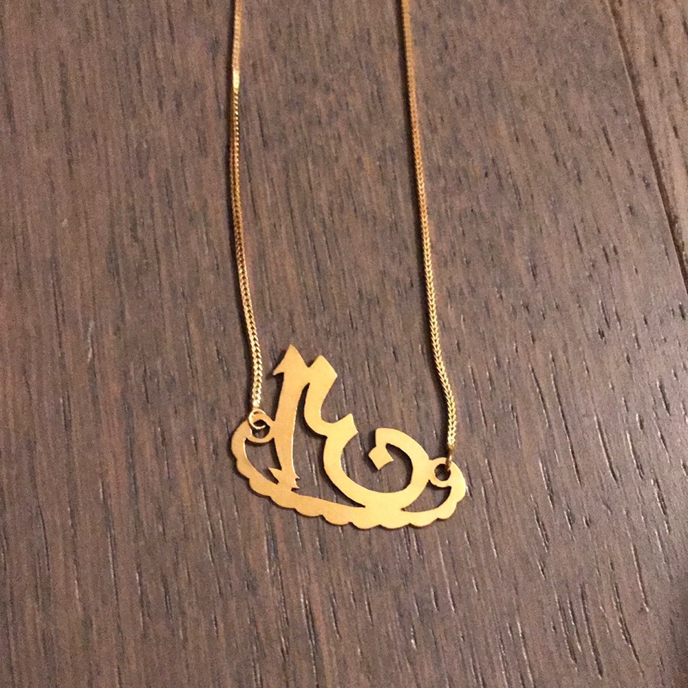 18k Arabic gold necklace